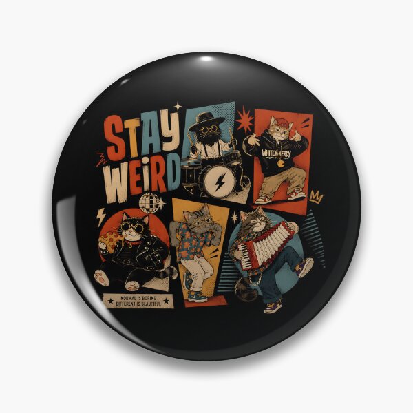 Item preview, Stay Weird Music Cats, Feline Street Style designed and sold by bcouchie.
