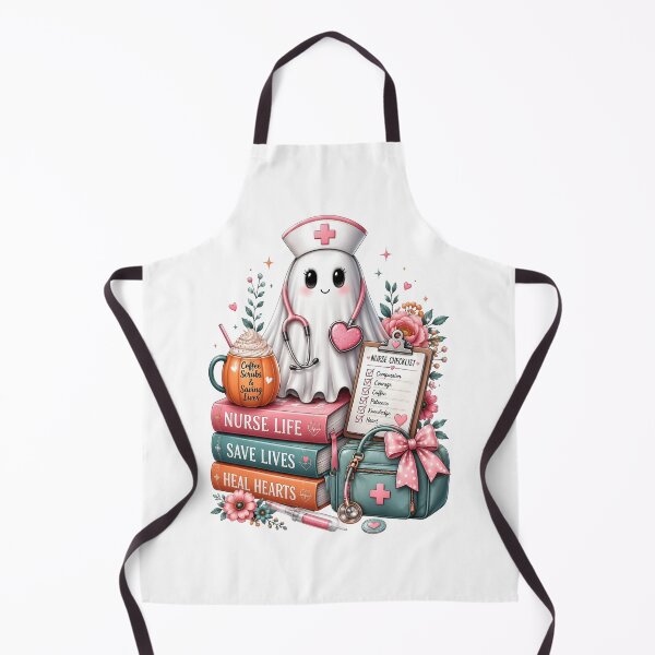 Item preview, Nurse Life Save Lives Heal Hearts Ghost Halloween designed and sold by Sovereign Supply Co..