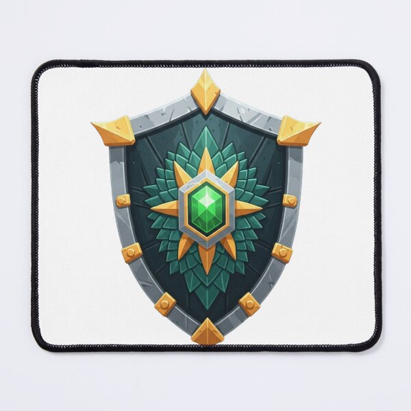 Item preview, Emerald Star Ancient Shield - Fantasy RPG Relic designed and sold by Dzblack.