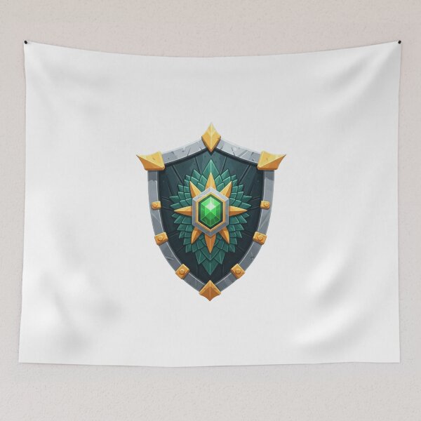 Item preview, Emerald Star Ancient Shield - Fantasy RPG Relic designed and sold by Dzblack.