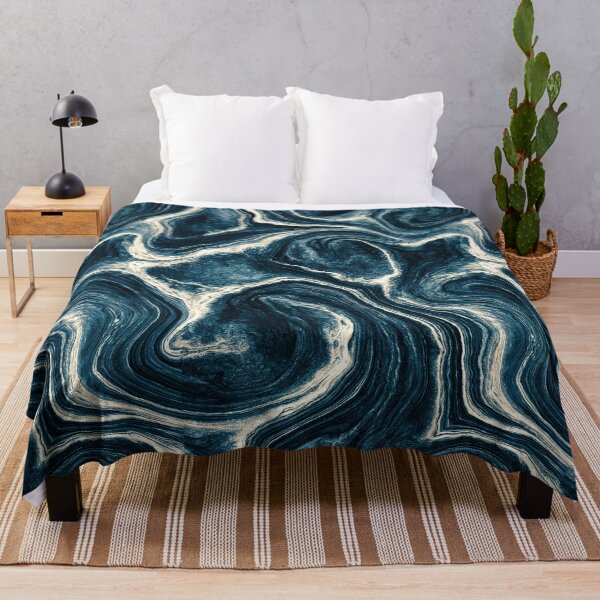 Item preview, Vortex Teal and White Marble Swirl Art designed and sold by Piotrek0001.