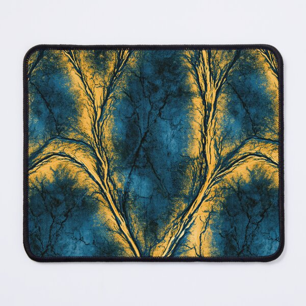 Item preview, Midnight Teal and Amber Vein Flow Art designed and sold by Piotrek0001.