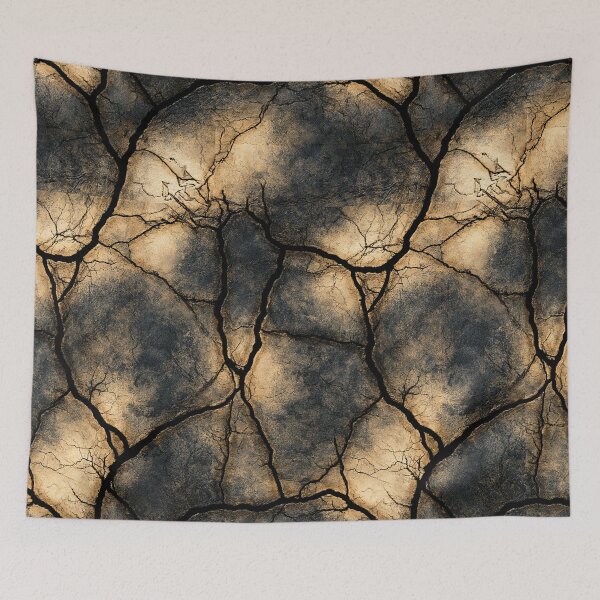 Item preview, Earthy Gold Cracked Stone Texture Art designed and sold by Piotrek0001.