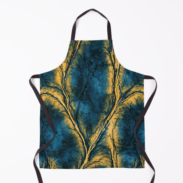 Item preview, Midnight Teal and Amber Vein Flow Art designed and sold by Piotrek0001.