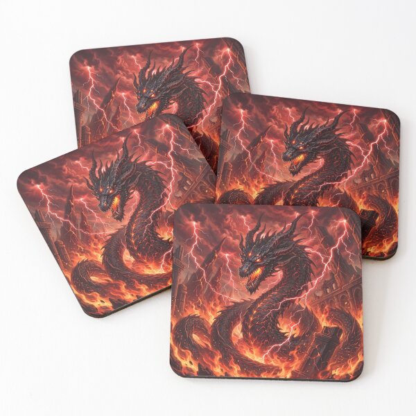 Item preview, Infernal Magma Dragon | Dark Fantasy Fire Wyrm designed and sold by rockyRG.