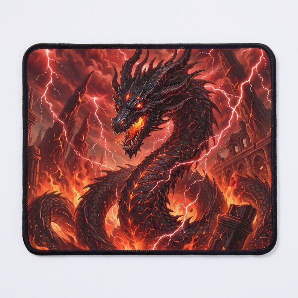 Item preview, Infernal Magma Dragon | Dark Fantasy Fire Wyrm designed and sold by rockyRG.