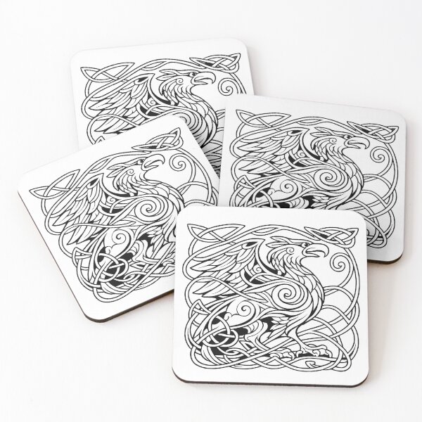 Item preview, Celtic Eagle Knotwork Line Art designed and sold by ZipZappa.