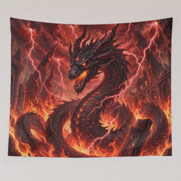 Item preview, Infernal Magma Dragon | Dark Fantasy Fire Wyrm designed and sold by rockyRG.