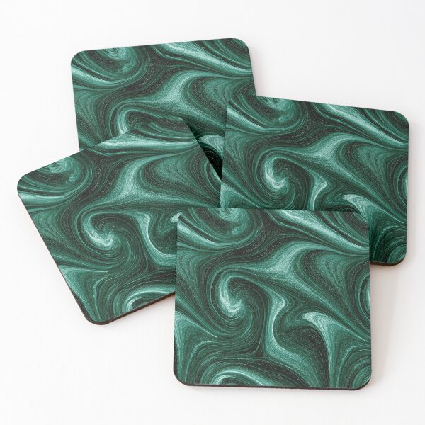Item preview, Malachite Green Swirl Liquid Abstract Art designed and sold by Piotrek0001.
