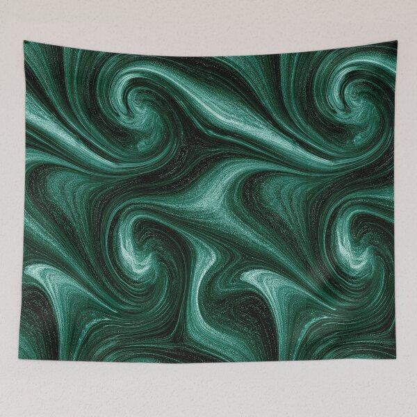 Item preview, Malachite Green Swirl Liquid Abstract Art designed and sold by Piotrek0001.