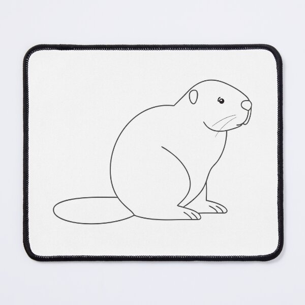 Item preview, Beaver Elegant 1 Line Art Gift designed and sold by OneLine Studio.