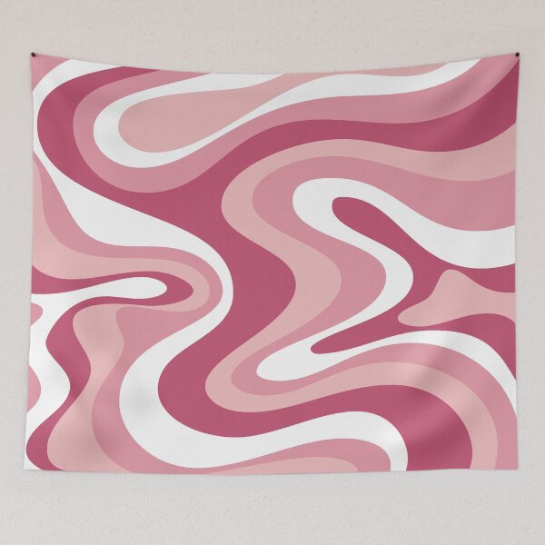 Item preview,  Liquid Swirl Retro Abstract in pinks  tones, Light Blush, Cream, and White designed and sold by Differenceee.