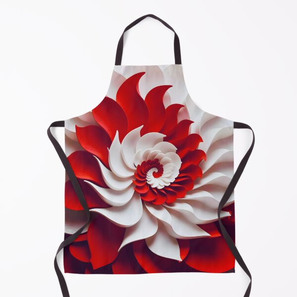 Item preview, Spiral Flower in Red and White  designed and sold by Vicky Brago-Mitchell®.
