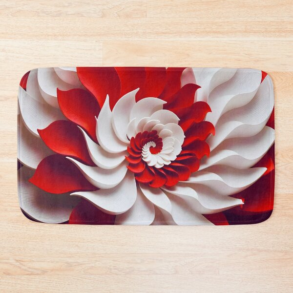 Item preview, Spiral Flower in Red and White  designed and sold by Vicky Brago-Mitchell®.