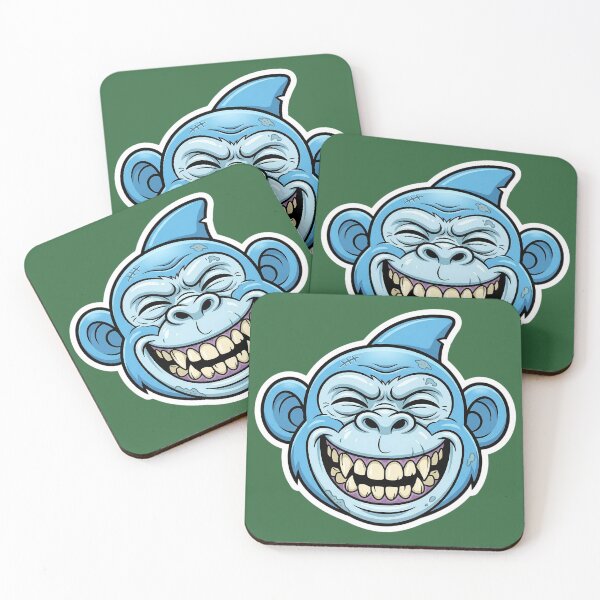 Item preview, Zombie Shark Cartoon Sticker | Funny Undead Shark Face | Creepy Cute Monster Ocean Art | Horror Halloween Die Cut Sticker designed and sold by Bhaskar Digital Art.