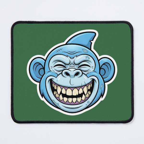 Item preview, Zombie Shark Cartoon Sticker | Funny Undead Shark Face | Creepy Cute Monster Ocean Art | Horror Halloween Die Cut Sticker designed and sold by Bhaskar Digital Art.