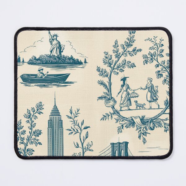 Item preview, Toile de Jouy - New York - A Modern Interpretation Using AI designed and sold by SorryFrog.
