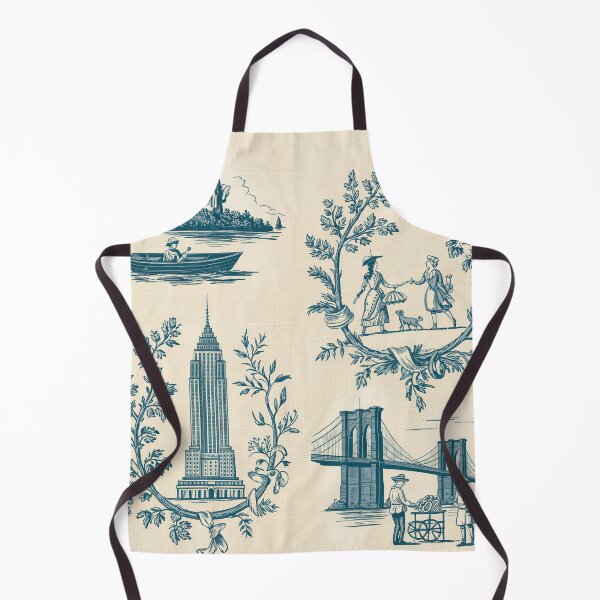 Item preview, Toile de Jouy - New York - A Modern Interpretation Using AI designed and sold by SorryFrog.