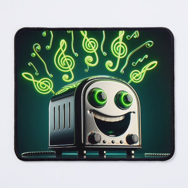 Item preview, Singing Retro Toaster with Treble Clefs designed and sold by Michaelragheb.