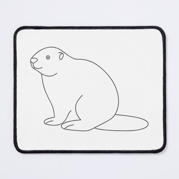 Item preview, Beaver Elegant 2 Line Art Gift designed and sold by OneLine Studio.