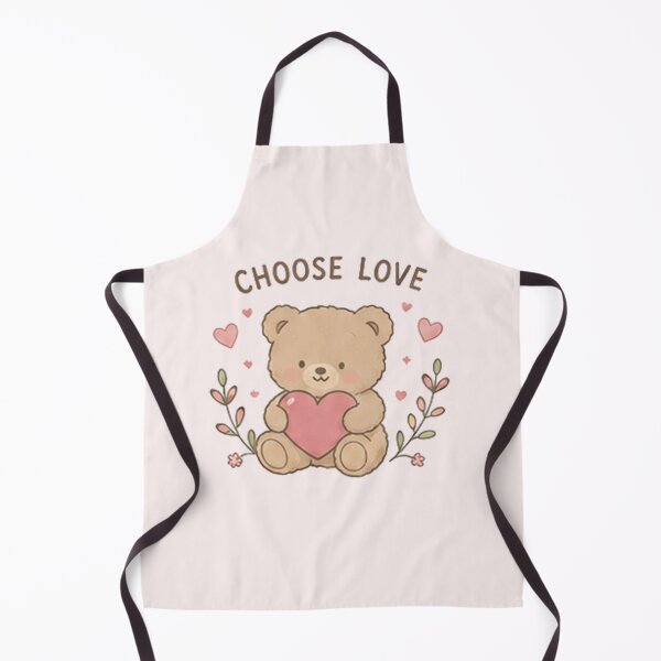 Item preview, Choose Love Cute Teddy Bear Holding Heart Aesthetic designed and sold by Rehnair.