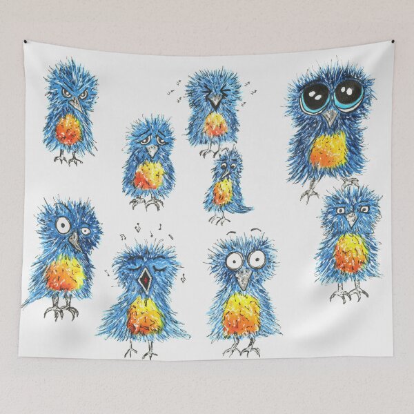 Item preview, Expressions of a blue bird designed and sold by AussiAllison.