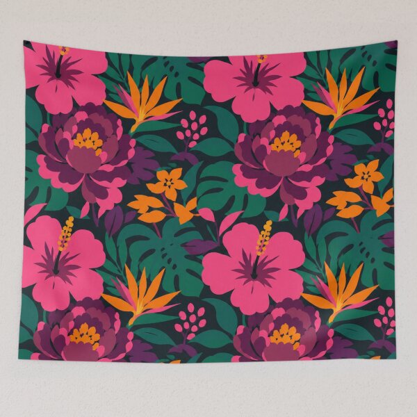 Item preview, Maximalist Tropical Floral designed and sold by Myra365Art.