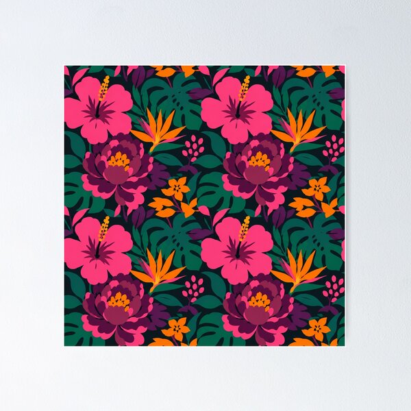 Item preview, Maximalist Tropical Floral designed and sold by Myra365Art.