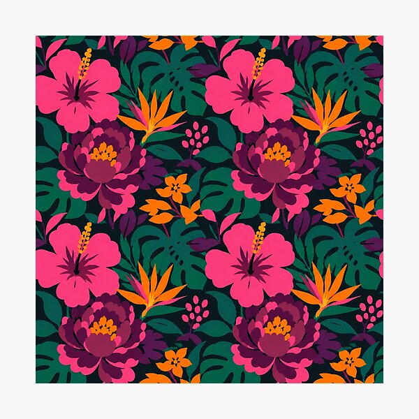 Item preview, Maximalist Tropical Floral designed and sold by Myra365Art.