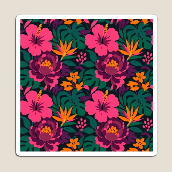 Item preview, Maximalist Tropical Floral designed and sold by Myra365Art.