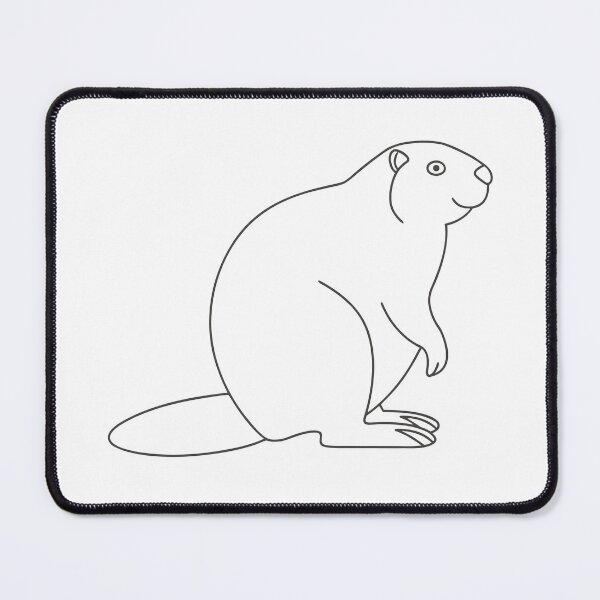 Item preview, Beaver Friendly 1 Line Art Gift designed and sold by OneLine Studio.