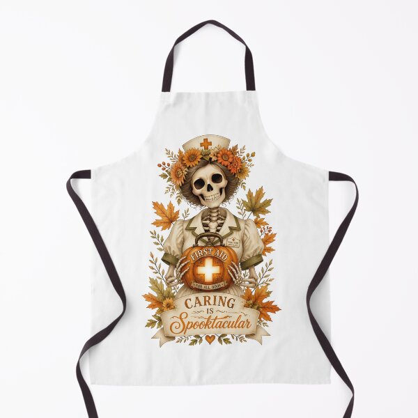 Item preview, Caring Is Spooktacular Halloween Skeleton Nurse designed and sold by Sovereign Supply Co..