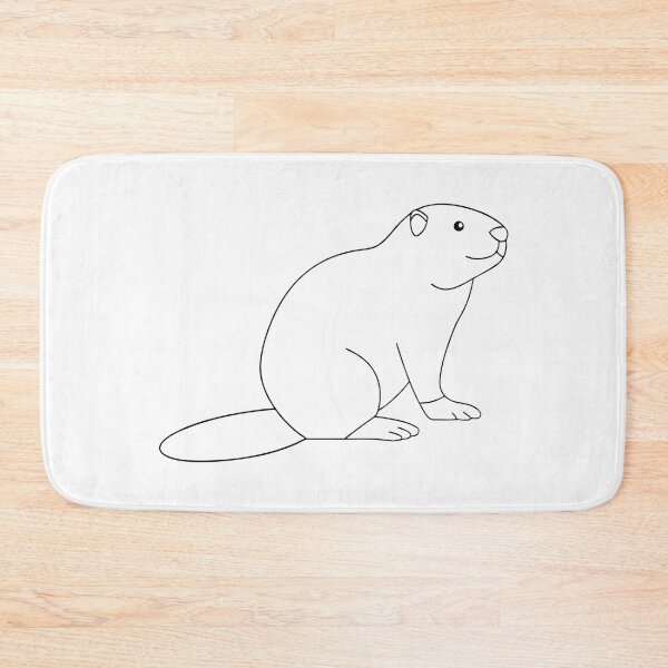 Item preview, Beaver Friendly 2 Line Art Gift designed and sold by OneLine Studio.