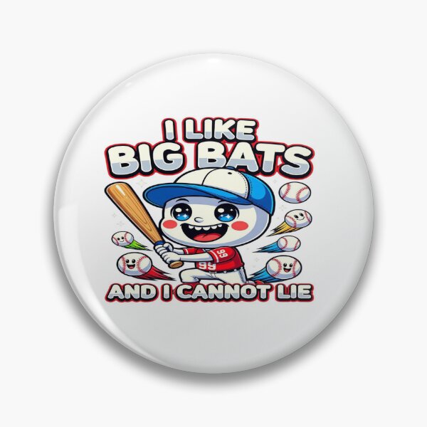 Item preview, I Like Big Bats And I Cannot Lie Funny Baseball T-Shirt | Cute Cartoon Baseball Player Gift | Baseball Fan Graphic Tee designed and sold by Sushikidsntod.
