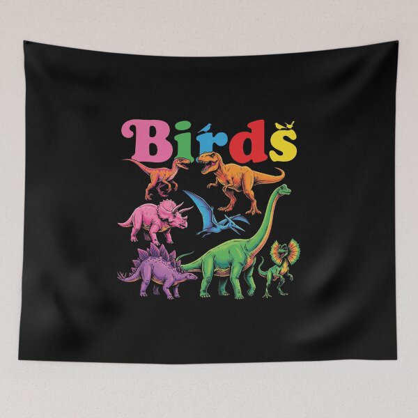 Item preview, Retro 80s Colorful Dinosaurs Are Birds Funny Paleontology designed and sold by AdyKurniawan.