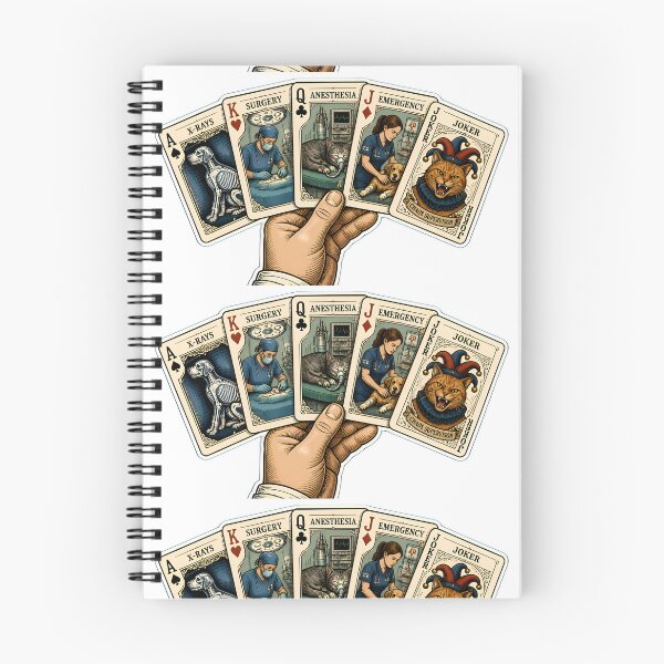 Item preview, The Emergency Hand – Funny Veterinary Playing Cards Design designed and sold by Bettybee00.