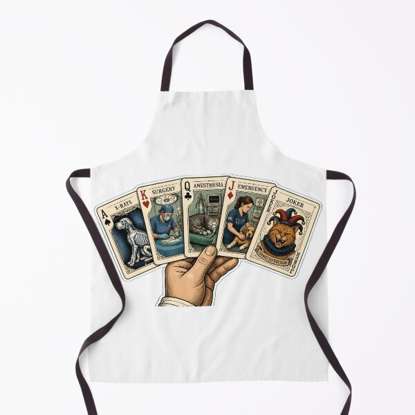 Item preview, The Emergency Hand – Funny Veterinary Playing Cards Design designed and sold by Bettybee00.