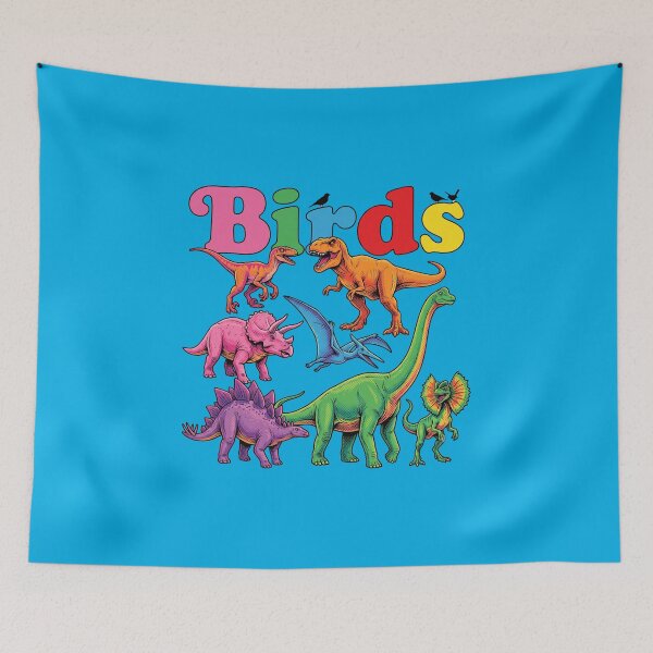 Item preview, Retro 80s Colorful Dinosaurs Are Birds Funny Paleontology designed and sold by AdyKurniawan.
