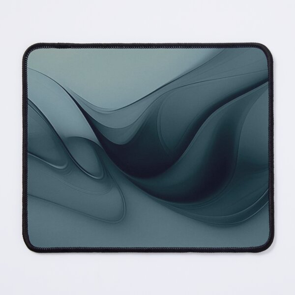 Item preview, Minimalist Deep Teal Wave Abstract Fluid Silk Flow Art designed and sold by LYAN-STORE.