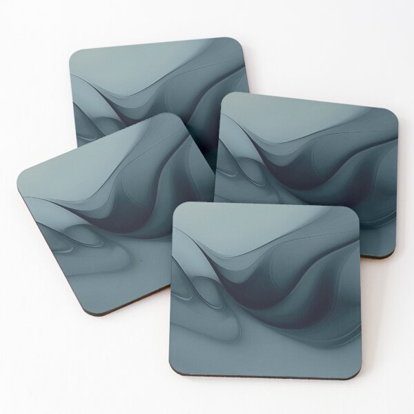 Item preview, Minimalist Deep Teal Wave Abstract Fluid Silk Flow Art designed and sold by LYAN-STORE.