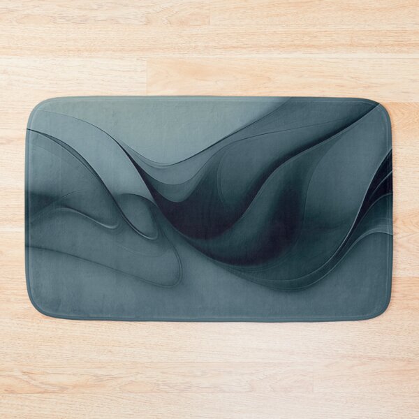 Item preview, Minimalist Deep Teal Wave Abstract Fluid Silk Flow Art designed and sold by LYAN-STORE.