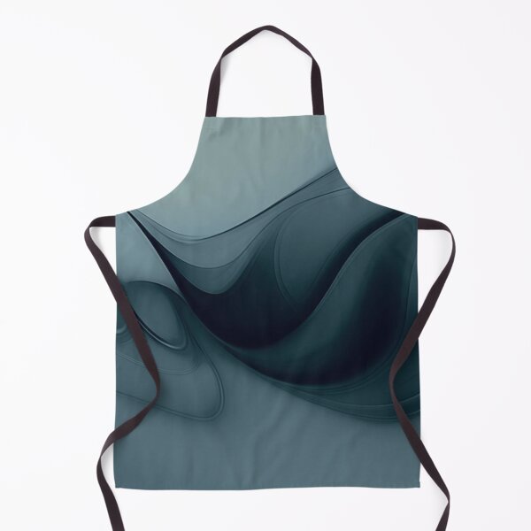 Item preview, Minimalist Deep Teal Wave Abstract Fluid Silk Flow Art designed and sold by LYAN-STORE.