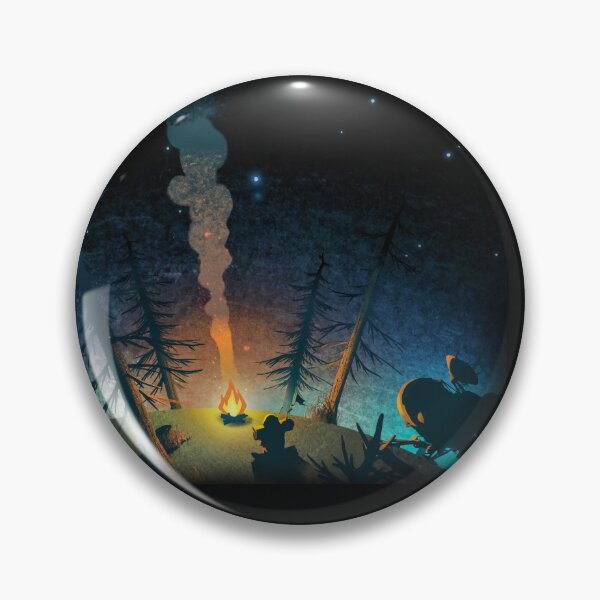 Item preview, Outer Wilds Campfire Silhouette Tee – Starry Night Indie Art designed and sold by · GAMING SOUL ·.