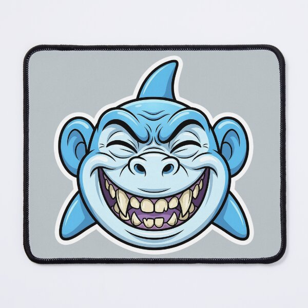 Item preview, Zombie Shark Cartoon Sticker | Funny Undead Shark Face | Creepy Cute Monster Ocean Art | Horror Halloween Die Cut Sticker designed and sold by Bhaskar Digital Art.