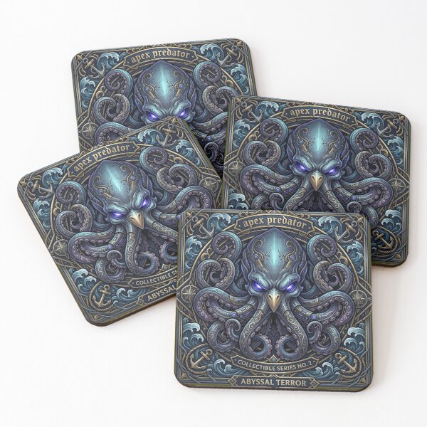 Item preview, Mythical Kraken Leviathan Ornamental Maritime Badge designed and sold by unboxedbyJuls.