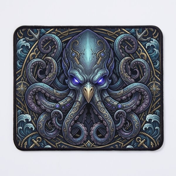Item preview, Mythical Kraken Leviathan Ornamental Maritime Badge designed and sold by unboxedbyJuls.