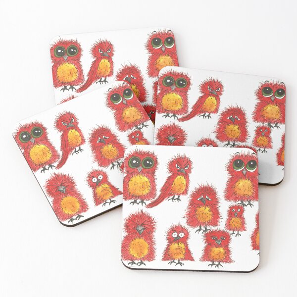 Item preview, Red expressive birds designed and sold by AussiAllison.
