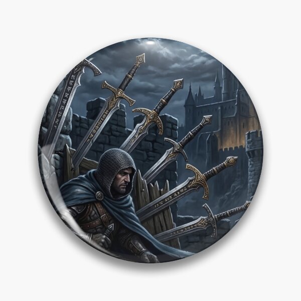 Item preview, Seven of Steels-tarot card designed and sold by Studio77-Gothic.