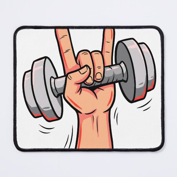 Item preview, Rock On Dumbbell Shirt – Funny Gym Workout Fitness Gift designed and sold by StickerNestYou.