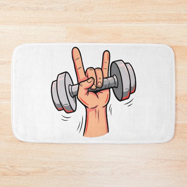 Item preview, Rock On Dumbbell Shirt – Funny Gym Workout Fitness Gift designed and sold by StickerNestYou.
